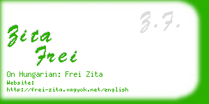 zita frei business card